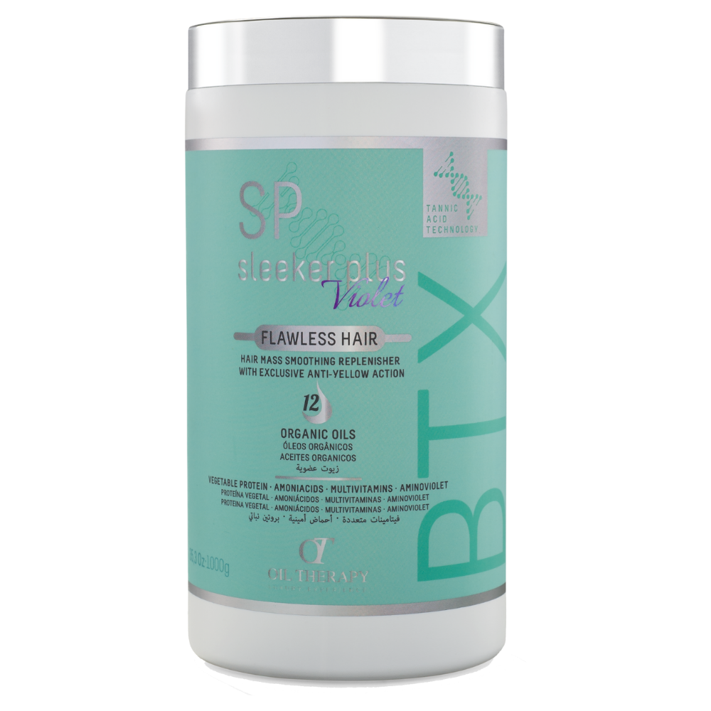 OT Oil Therapy Sleeker Plus Violet Flawless Hair Mass Smoothing Replenisher Botox Mask – For Blond/Dyed Hair 1000ml